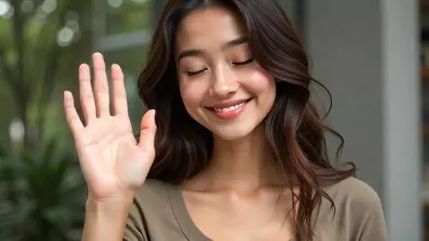 AI Video from prompt: sexy girl waving