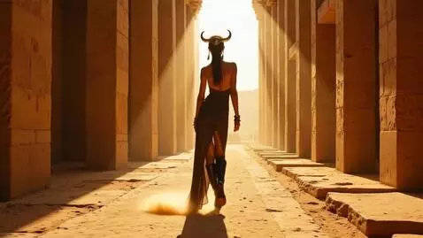 AI Video from prompt: A hyper-realistic, cinematic fashion film clip f