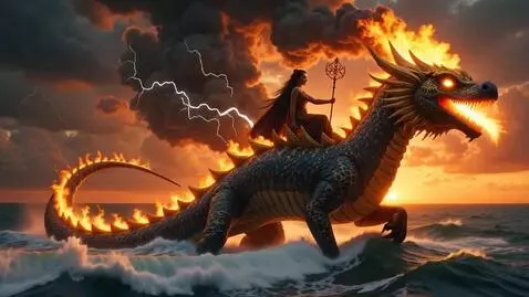 AI Video from prompt: Depict a colossal, ultra-realistic Leviathan rei
