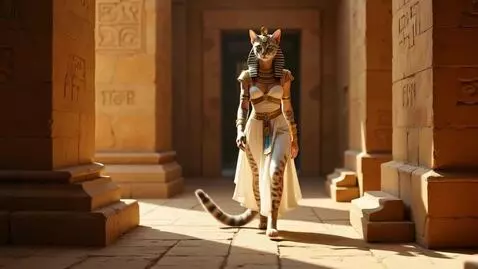 A hyper-realistic anthropomorphic Egyptian Mau c
