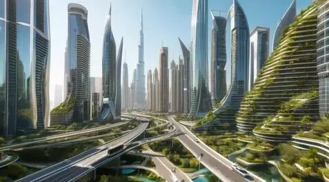 AI Video from prompt: Dubai 2071 Ai powered sustainable city 2 minutes