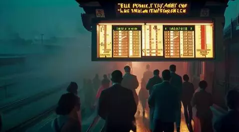 AI Video from prompt: “1940s small-town American train station at dusk