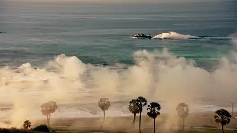 AI Video from prompt: “1940s American coastline near Santa Barbara und