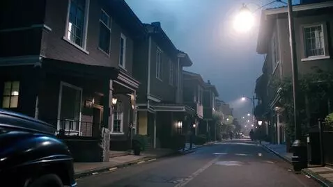 AI Video from prompt: “1940s residential street in Los Angeles at nigh