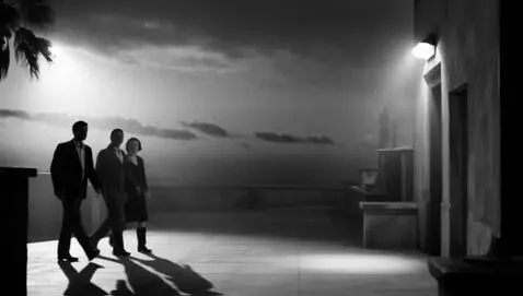 AI Video from prompt: 1940s Los Angeles at night. Spotlights sweep acr