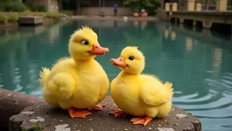 AI Video from prompt: I’m still a duck. That can’t sleep. Trying to no