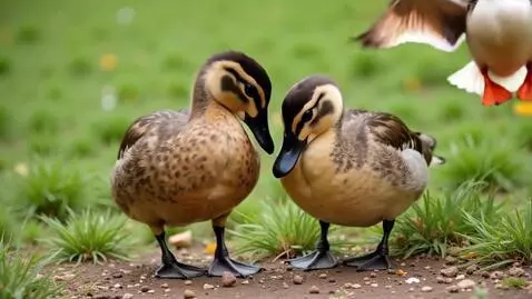 AI Video from prompt: Ducks cannot fly, so this duck finds a partner t