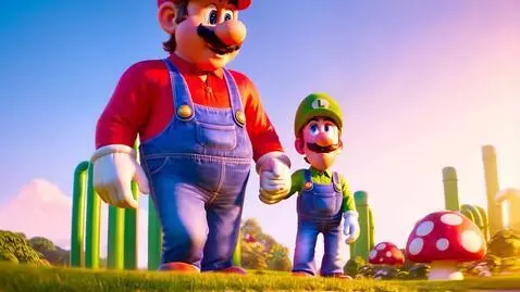 AI Video from prompt: 15.3feet Giant Mario who loves his tiny 5.9feet 