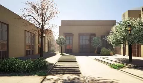 AI Video from prompt: create a deserted town with sidewalks on the cor