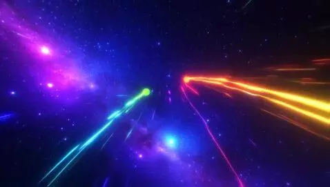 AI Video from prompt: A vibrant and whimsical race in outer space betw