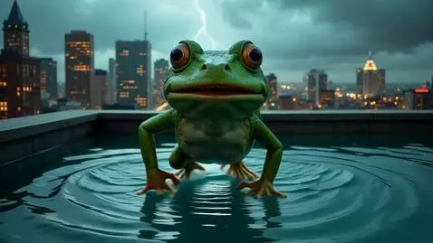 Mr. Grumpy Frog plummets from the high-rise roof