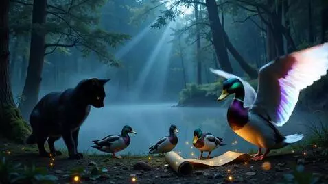 AI Video from prompt: Deep within a shadowy forest clearing, lit only 