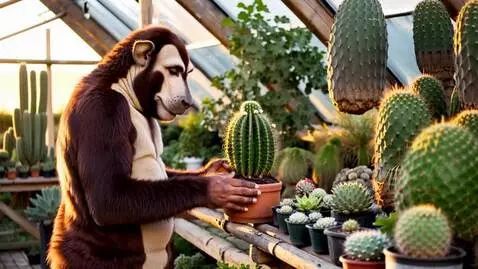 AI Video from prompt: A gentle, curious Bigfoot—more realistic and nat