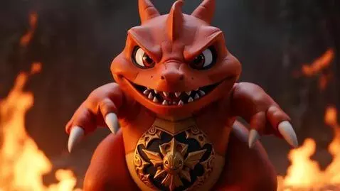 AI Video from prompt: Создай видео где красный покемон с эмблемой Мист