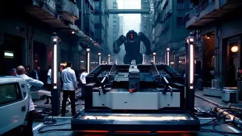AI Video from prompt: Donald Trump in a futuristic 3D printing lab, pr