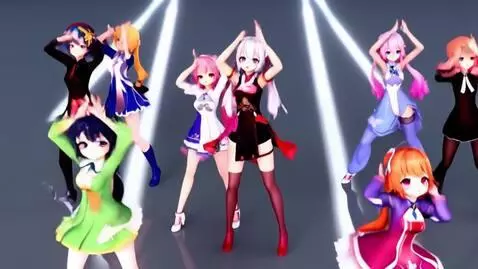 AI Video from prompt: Make the anime dance with music
