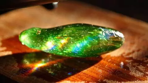 AI Video from prompt: Shot in extreme macro perspective, a flawless, c