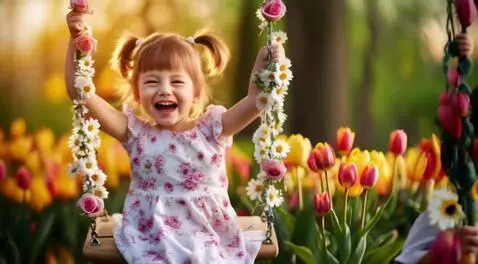 AI Video from prompt: Opening (0:00-0:03): A 5-year-old girl with pigt