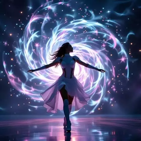 AI Video from prompt: the lady transforms into a dolphin from ancient 