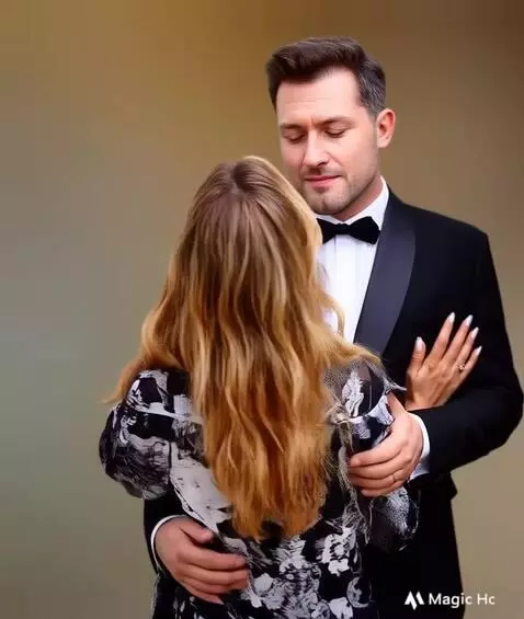 AI Video from prompt: 1. The couple are hugging each other: she is lyi