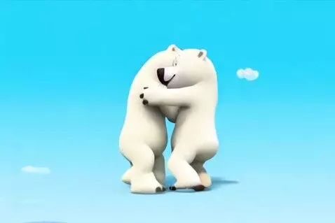 AI Video from prompt: two polar bears dance. they finish their dance b