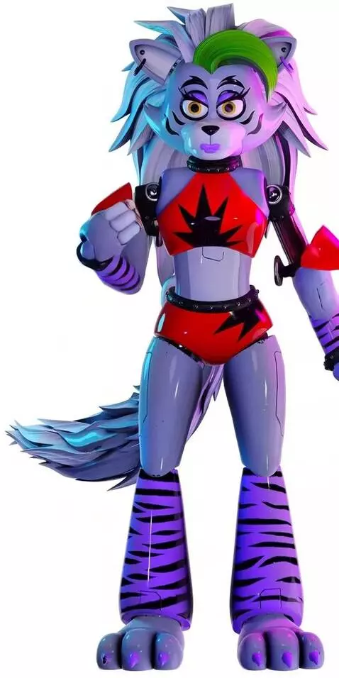 AI Video from prompt: Detailed description of how Roxanne wolf is taki