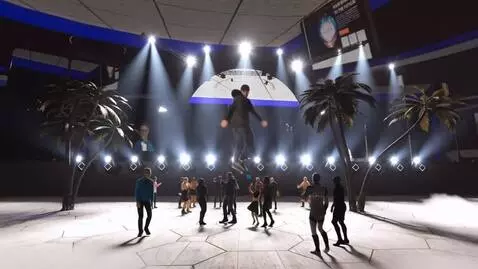 AI Video from prompt: Make the crowd dance, have a variety of stage li
