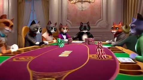 AI Video from prompt: Fancy cats in dapper elegant pattern clothing, s