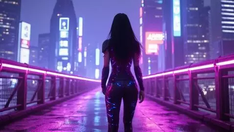 AI Video from prompt: "Cinematic 10-second video of a mysterious femal