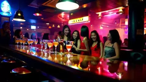 AI Video from prompt: Bar with drink shots and girls