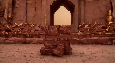 AI Video from prompt: Scene: Birth of the Palace from a Single Brick  