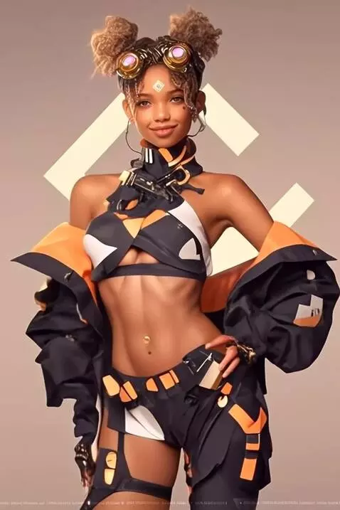 AI Video from prompt: Cyberpunk future fashion model strikes a dramati