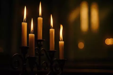 AI Video from prompt: Lighting & Mood: Warm, cinematic candlelight cas