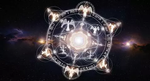 AI Video from prompt: "Sacred geometric mandala with luminous angelic 