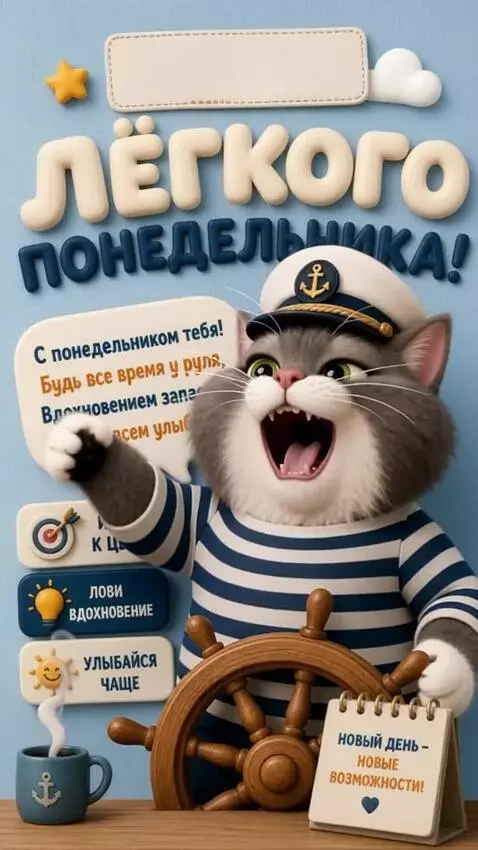 AI Video from prompt: The Cat yawns, smiles, and begins to steer the h