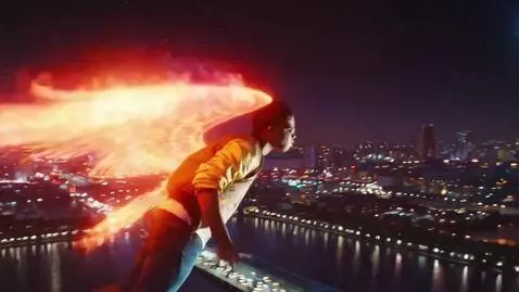 AI Video from prompt: phoenix soilar moon show trailer