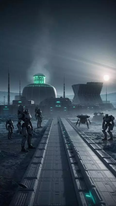 AI Video from prompt: A city designed and occupied only by robots. Not