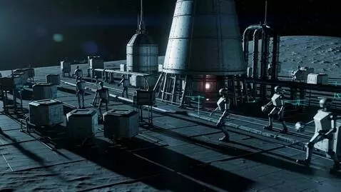 AI Video from prompt: A city designed and occupied only by robots. Not