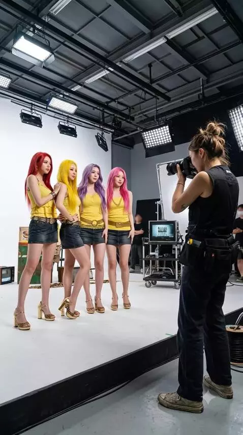 AI Video from prompt: Behind the scene: Female photography she picture