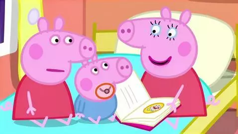 AI Video from prompt: Baby Alexander Pig, George Pig, and Peppa Pig wi