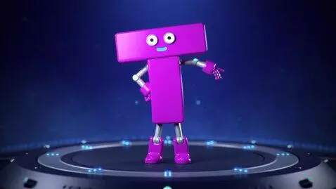 AI Video from prompt: An purple letter T robot named "Torobo" introduc