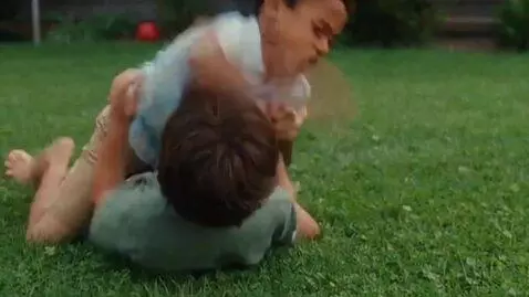 AI Video from prompt: two boys at six years,wearing pleasant clothes,b