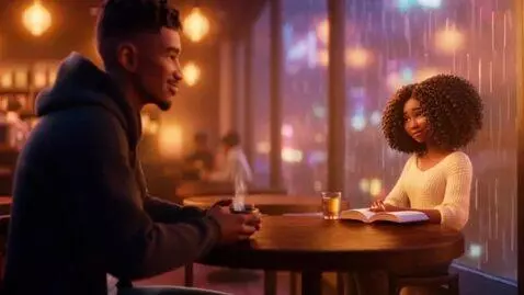 AI Video from prompt: Scene 1 – "The First Meeting" (8–10 seconds)  Pr