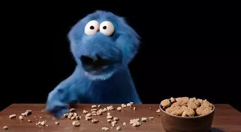 AI Video from prompt: Show me the Sukies YTP: Cookie monster saying gi