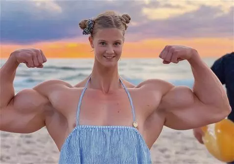 AI Video from prompt: This person is a 7-foot-tall 18-year-old woman t