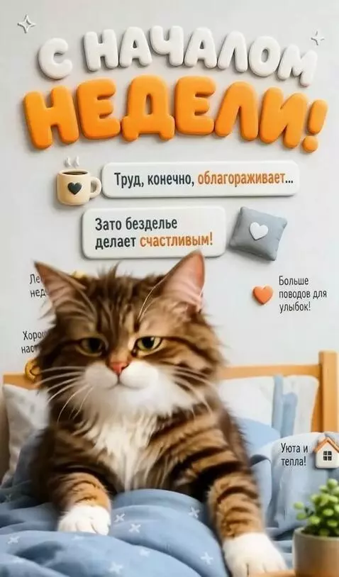 AI Video from prompt: The Cat moves, smiles, dives under the covers , 