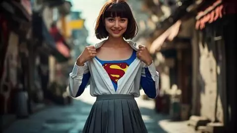 AI Video from prompt: girl brown hair bob style, brown eyes, smile, wh