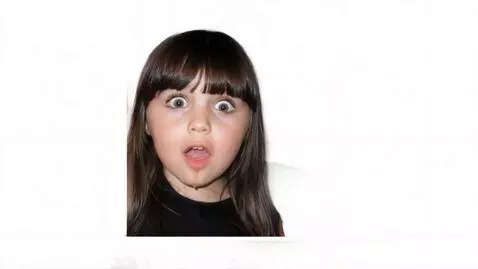 AI Video from prompt: the little girl open her mouth in surprise.