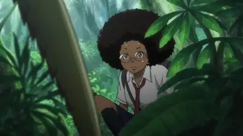 AI Video from prompt: phoenix anime the island of giant insects girl w