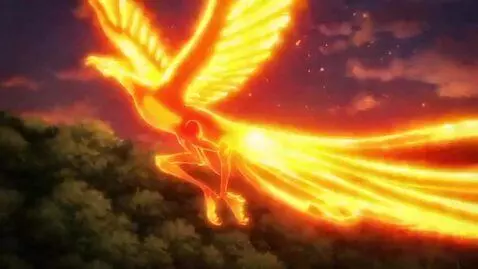 AI Video from prompt: phoenix anime the island of giant insects girl s